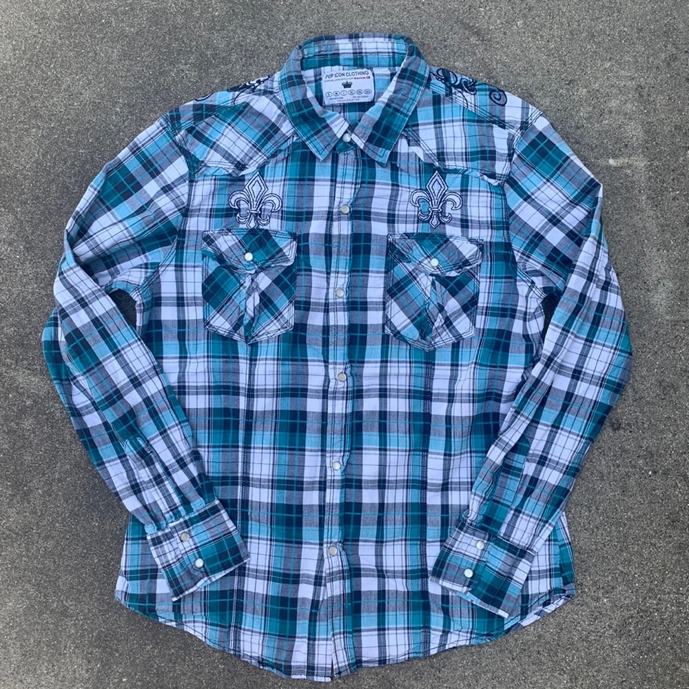 Buckle Pop Icon Clothing Button Up Long Sleeve Shirt